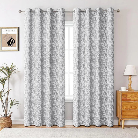 Cloth Fusion Velvet Long Grommet Door Opaque Curtain 9 Feet Set Of 2 248 White
