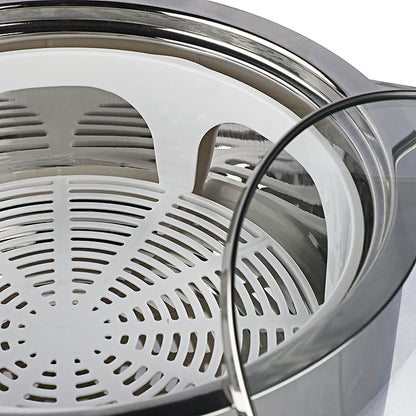 Cello Roti Plus Big Solid Stainless Steel Double Walled Casserole for Roti | 2500ml | Silver | Hot Box