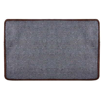 Kuber Industries Square Shape Fur Doormat Microfiber Gold & Brown