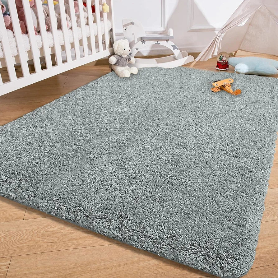 Luxe Home International Carpet Super Soft Anti Slip Vegas Rectangular Rugs Colour Silver