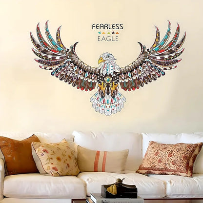 Jaamso Royals New Eagle Wings Large Pvc Vinyl Self Adhesive Wall Sticker for Home