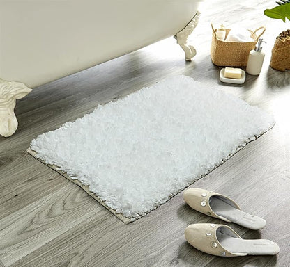 The Home Talk Luxury Shag Bath Rug Premium Carpet for Shower Vanity Bath Mats