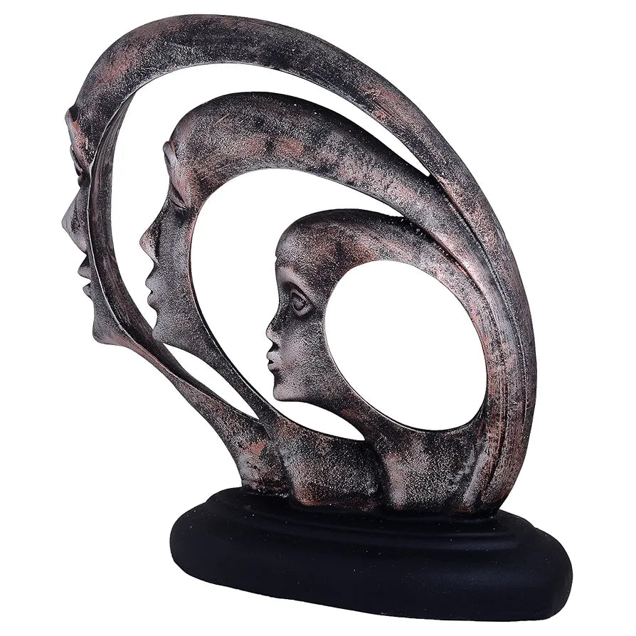 Zart Lady Ring Face Statue for Home Décor Showpiece Modern Art Lady Face
