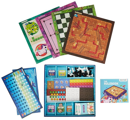 Bloomingo Board and Card Game - Game on 20 in 1 Board Game | Educational Learning Toys for Fine Motor Skills and Cognitive Development