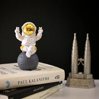 Street27 Astronaut Figurine Showpiece Gold for Home Décor Idols