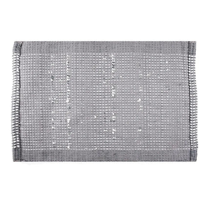 Kuber Industries White Cut Loop Microfiber Entrance Mat Gray Colour