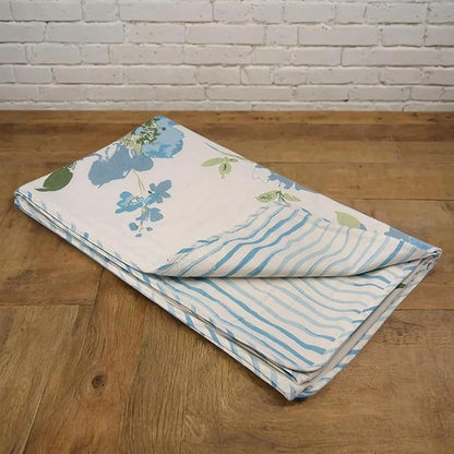 Huesland 100% Cotton Reversible Dohar Single Bed Cotton | Soft Cambric Weave, All Weather Light Ac Blanket
