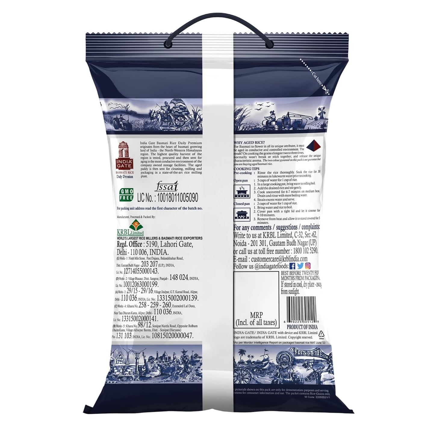 India Gate Daily Premium Aged Basmati Rice - 1000 gms