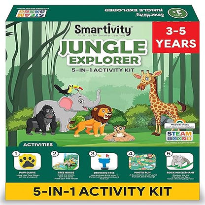 Smartivity Jungle Explorer Activity Kit for 5 in 1 Activities Tree House Science Experiment