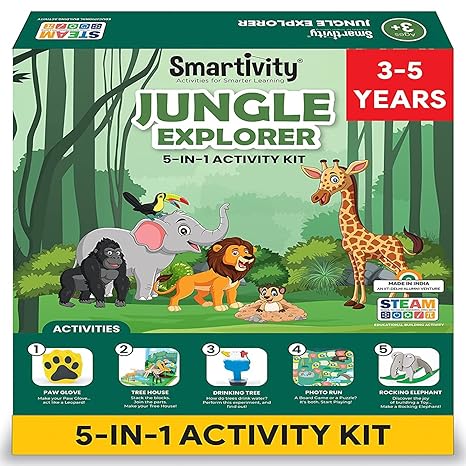 Smartivity Jungle Explorer Activity Kit for 5 in 1 Activities Tree House Science Experiment