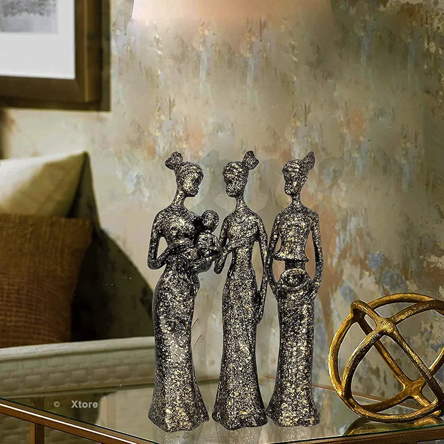 Xtore Beautiful Finish Uniquely Hand Crafted Home Decor African Tribal Women Art Piece