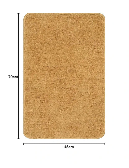 Saral Home Neo Shaggy Yarn Anti-Skid Bath Mats Gold