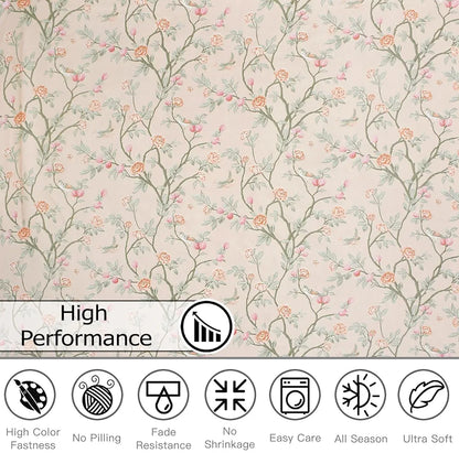 Fresh From Loom Microfiber Soft Cotton Bedsheet 200 TC Single Bed Bedsheet with 1 Pillow Cover Oyster Pink