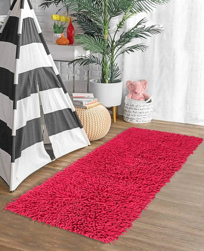 Saral Home Shaggy Soft Cotton Durable & Washable Multipurpose Runner