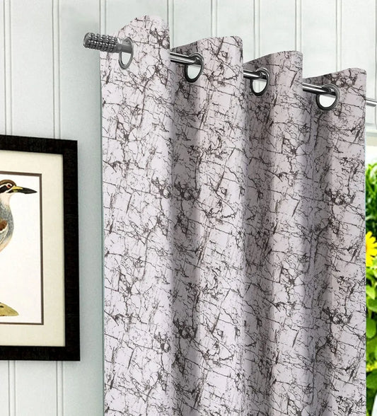 Cloth Fusion Velvet Grommet Door Opaque Curtain 7 Feet Set Of 2 245 White Colour