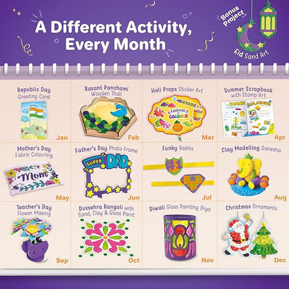 Imagimake Celebration Kit 25+ Exciting Craft Projects for Kids 500+ Craft Supplies Art & Craft