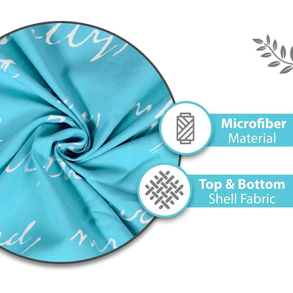 Divine Casa 120 GSM Microfiber Reversible Lightweight Printed Double Bed AC Dohar Blanket Colour Ethereal Blue TC - 120
