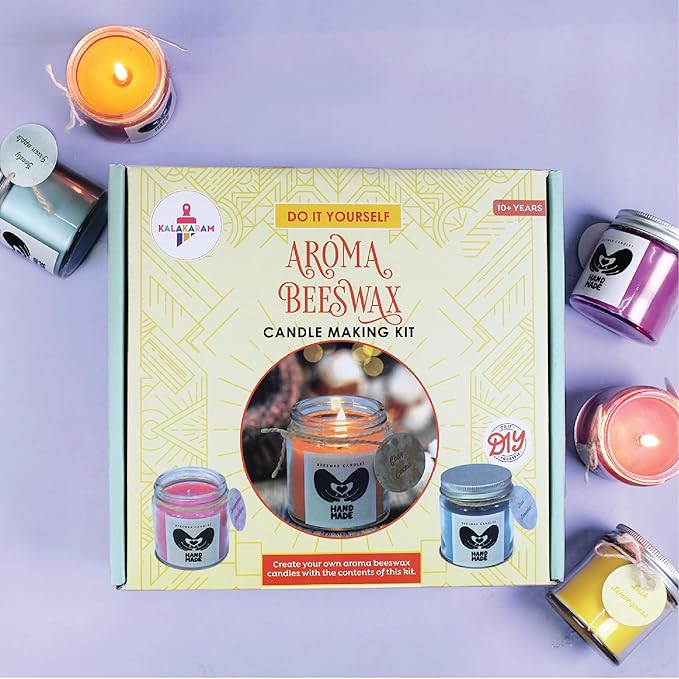 Kalakaram Diy Aroma Beeswax Candle Making Kit | Craft 6 Exquisite Aroma Beeswax Candles | Activity Kit for Kids