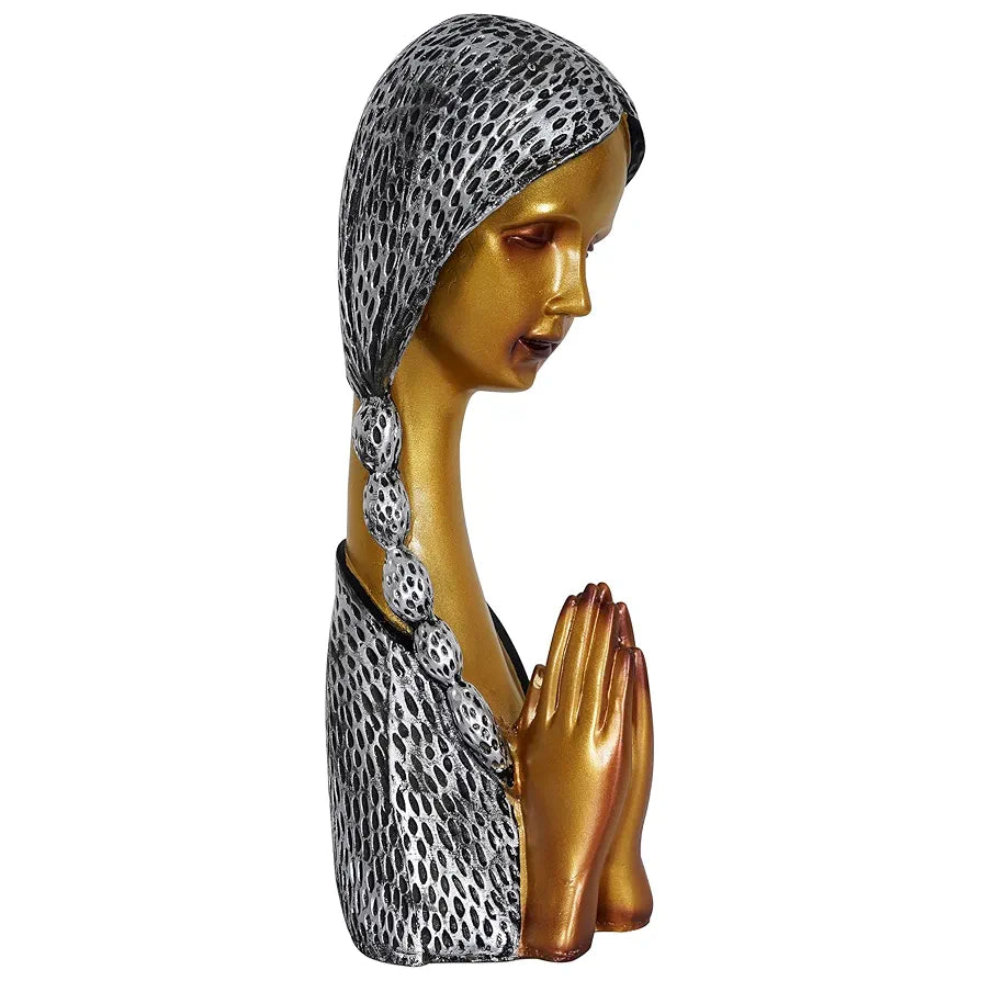 Zart Polyresin Welcome Lady Showpiece for Home and Office Decor