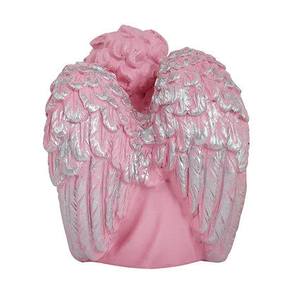 Zart Angel Girl Left Silver winged Showpiece for Home Decor Showpiece
