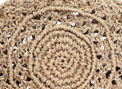 Astrid Handmade Macrame Flap Over Sling Bag For Girls And Women Colour Nut Brownish Beige