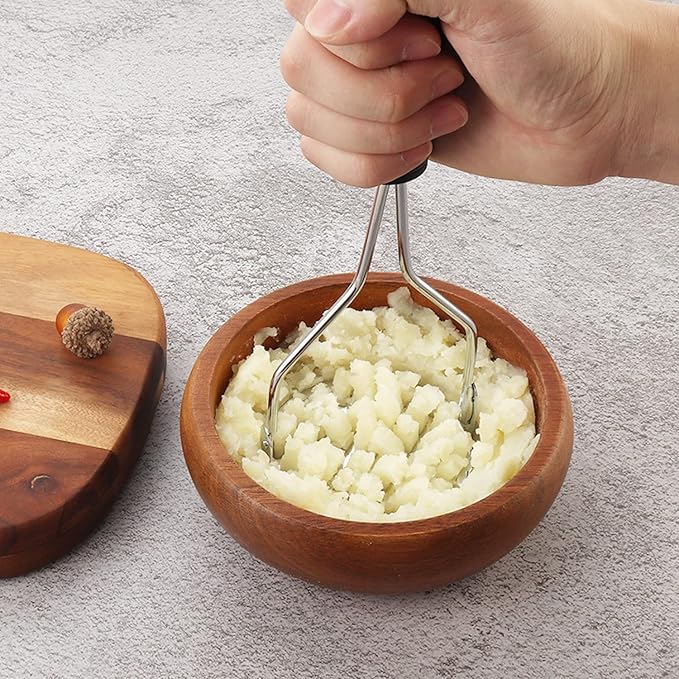 Henij Stainless Steel Potato Ricer Masher Kitchen Gadget with Non-Slip Handle for Mashed Potato