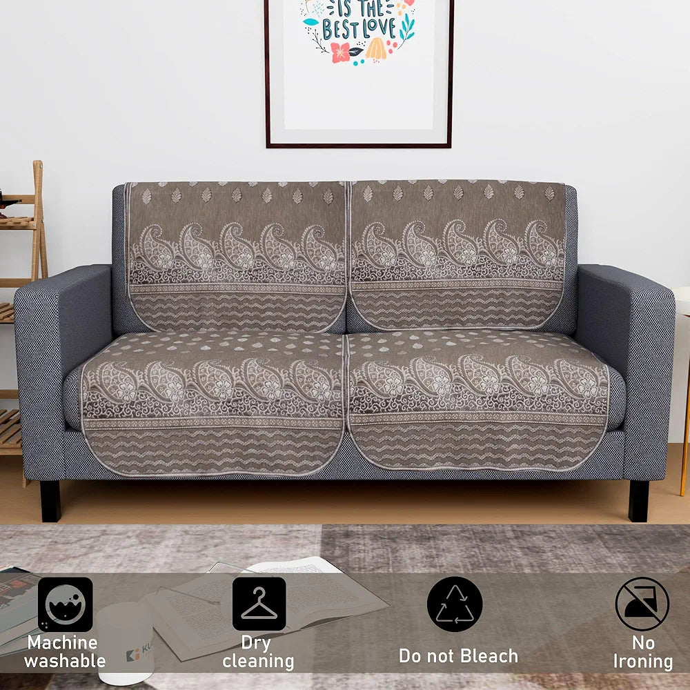 Kuber Industries Set of 4 Durable 2 Seater Sofa Covers Carry Vento Mousse