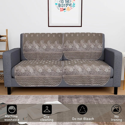 Kuber Industries Set of 4 Durable 2 Seater Sofa Covers Carry Vento Mousse