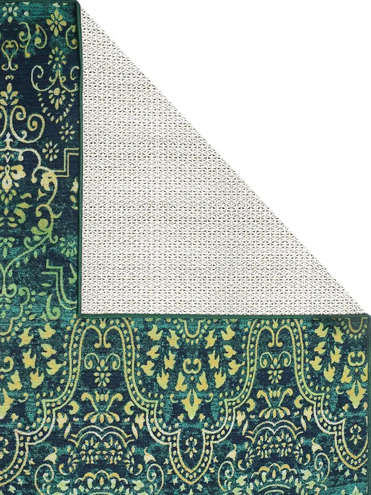 Status Contract Premium Vintage Printed Carpet Rug for Bedroom/Living Area/Home with Anti Slip Backing