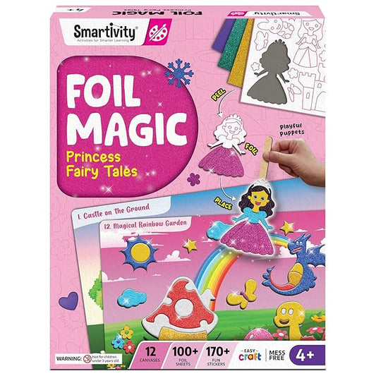 Smartivity Foil Magic Princess Fairy Tales No Mess Art for Kids Craft Kits & Supplies Diy Creative Activity
