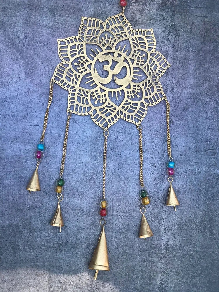 Duli Metal WallHanging-Mandala OM Windchime Feng ShuiRustic Wall Hangings