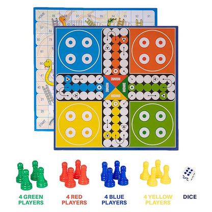 Ratna's Traditional Board Games for All Ages A Perfect Companion for Hours of Fun & Entertainment | Snakes & Ladders With Ludo