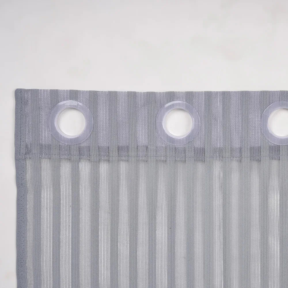 Kuber Industries Window Curtain Sheer Parda for Living Room Lining Net Colour Gray