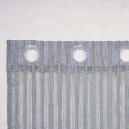 Kuber Industries Door Curtain Sheer Parda for Living Room Lining Net Gray Colour