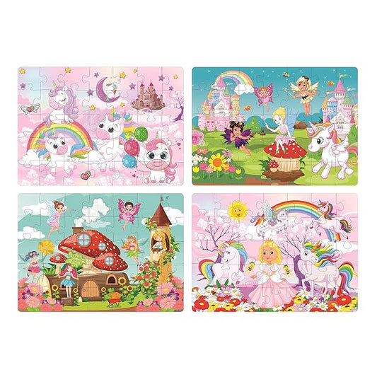 Ratna's4 in 1 Unicorn Kingdom Jigsaw Puzzle for Kids | A Perfect Jigsaw Puzzle for Little Hands | 35 Pieces