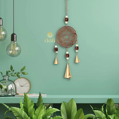 Duli Metal Star Windchime Wall Hanging Feng Shui Hanging Bells