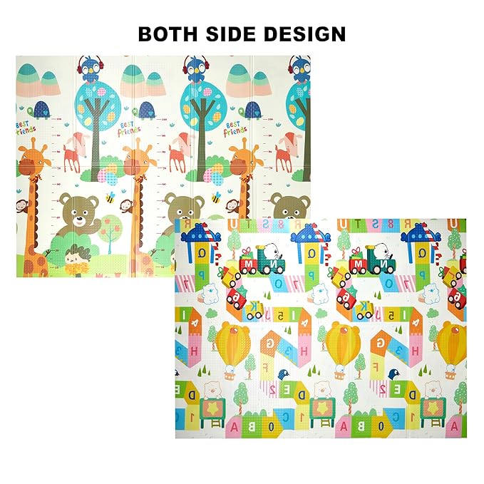 Tarkan Extra Large Reversible Baby Play Mat Crawling Foldable Foam Mat