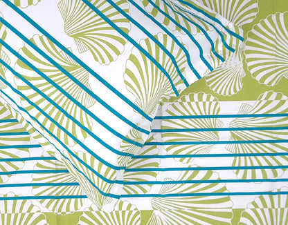 Divine Casa 100% Cotton 144 TC Bedsheet for Double Bed King Size Bedsheet with 2 Pillow Covers Colour Ocean Green