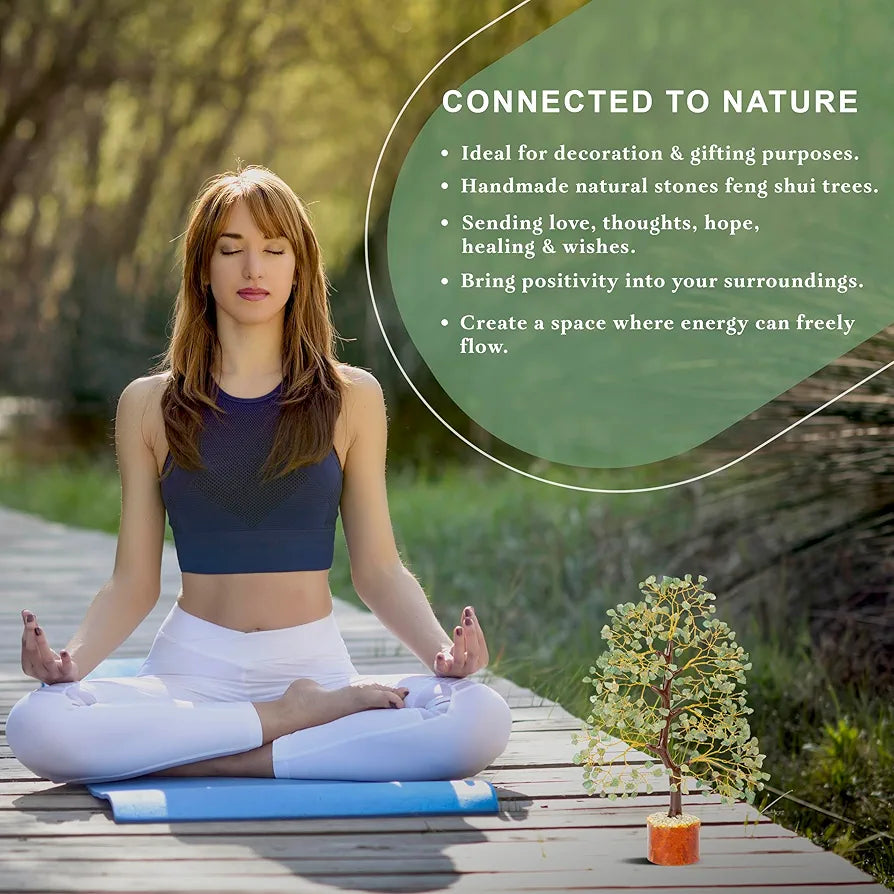 Zaicus Seven Chakra Gemstone Tree Crystal Tree of Life Feng Shui 10-12 Inch Silver Wire