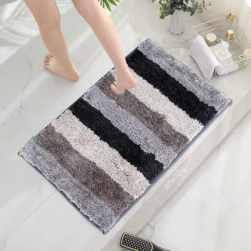 Luxe Home Jericho Doormat 2500 GSM Super Soft Microfiber Anti-Skid Mat Colour Shadow 40x60 cm (Pack of 2)
