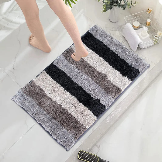 Luxe Home Jericho Doormat 2500 GSM Super Soft Microfiber Anti-Skid Mat Colour Shadow 40x60 cm (Pack of 2)