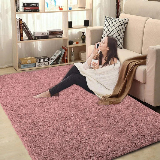 Luxe Home International Carpet Super Soft Anti Slip Vegas Rectangular Rugs 3X5 Feet Colour Fuscia