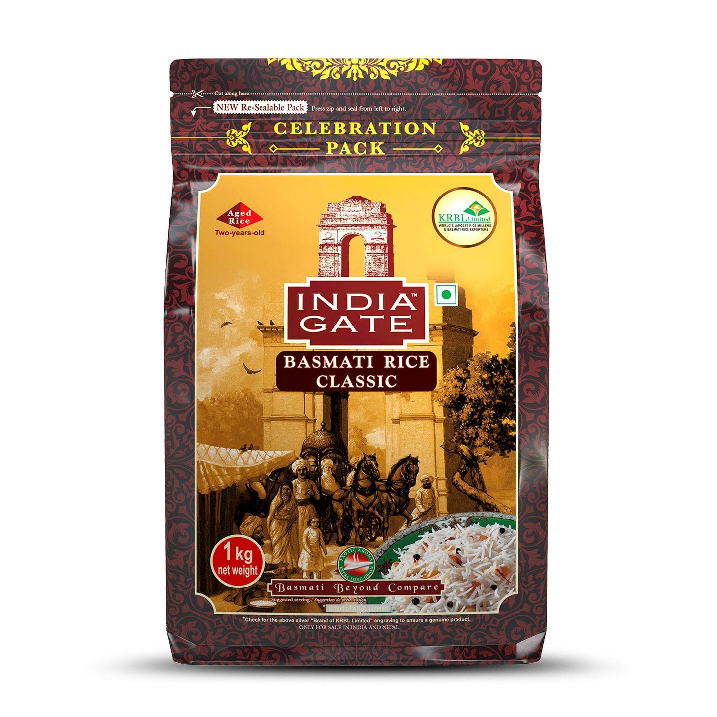 India Gate Basmati Rice Classic - 1000 gms