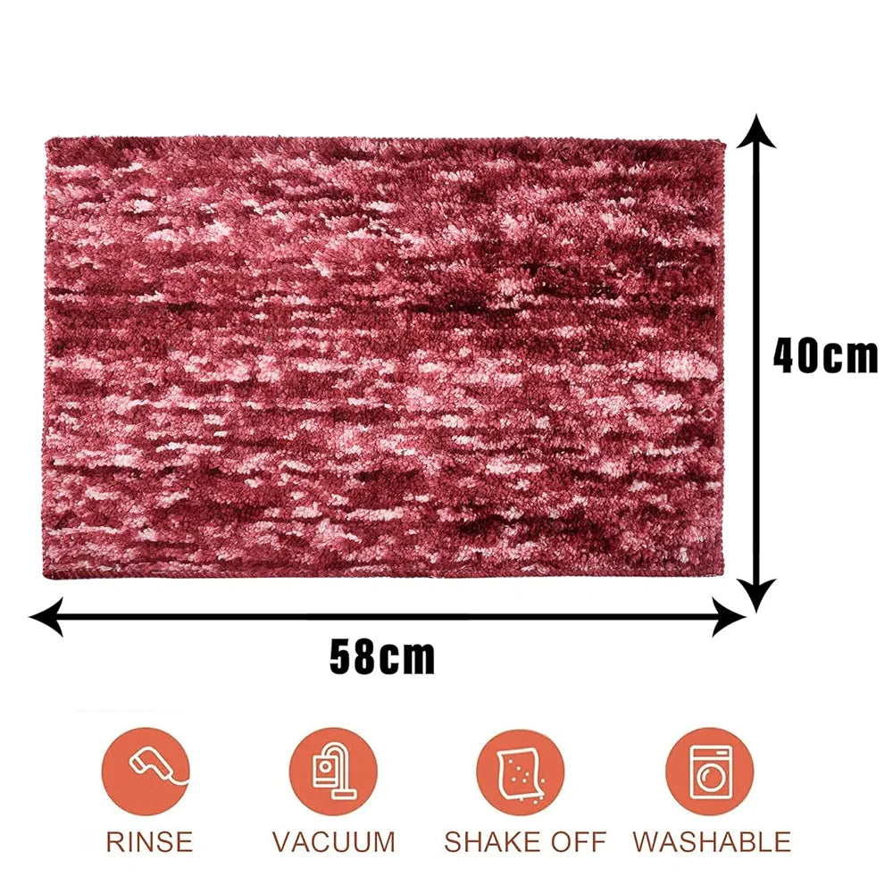 Kuber Industries Multi Riyal Doormat Microfiber Entrance Mat Maroon Colour