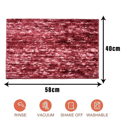 Kuber Industries Multi Riyal Doormat Microfiber Entrance Mat Maroon Colour