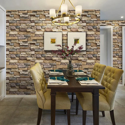 Jaamso Royals Wall Papers for Home Brick Wallpaper V1007_500CM