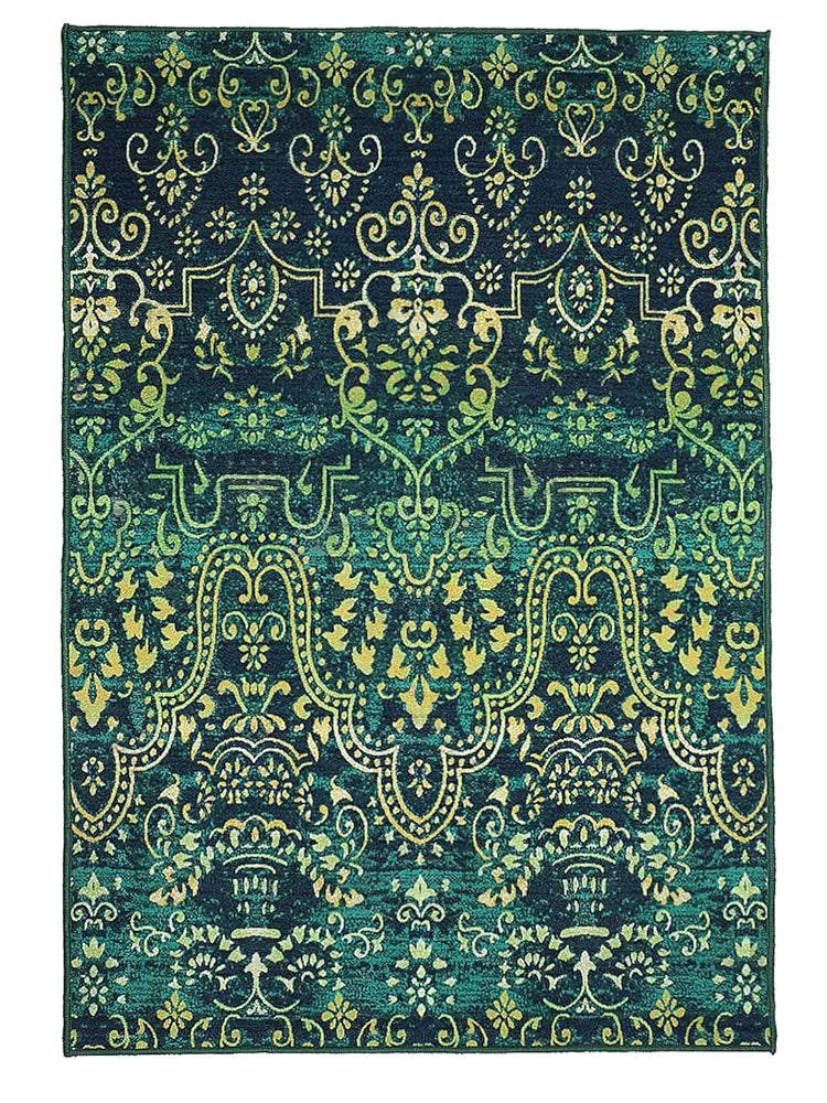 Status Contract Premium Vintage Printed Carpet Rug for Bedroom/Living Area/Home with Anti Slip Backing