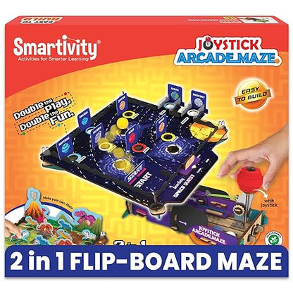 Smartivity Joystick Arcade Maze Toy for Kids 2in1 Space & Jungle Theme Adventures