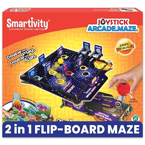 Smartivity Joystick Arcade Maze Toy for Kids 2in1 Space & Jungle Theme Adventures