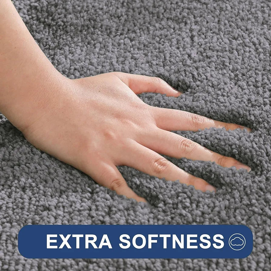 Luxe Home Bath Mat Super Soft Anti Skid Newman Mats for Bathroom Colour Silver